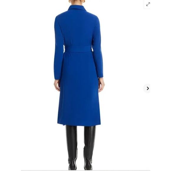 Misook Floral Embroidered Button Front Woven Dress Blue Size Small - Picture 3 of 13